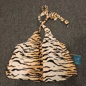 Tiger print halter top